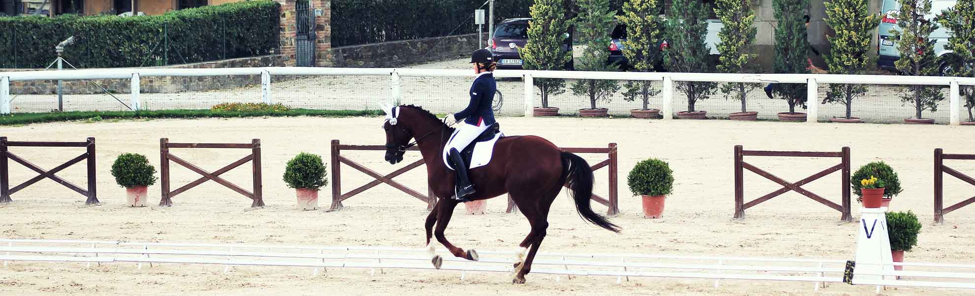 Gara di dressage sponsorizzata dalla ditta